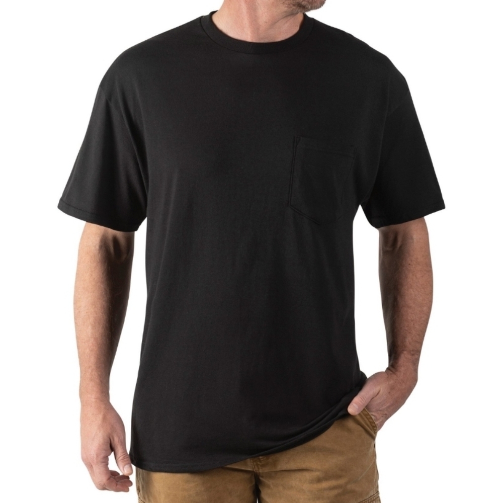 Walls Working Man Pocket Tee Short Sleeve Cotton Rich Medium (38-40) 2 pack